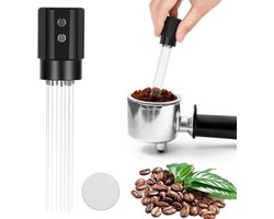 Professionele WDT Tool voor Koffie, Espresso Tamper met 10 Vervangbare Naalden, RVS en Aluminium, Ideaal voor Klontvrije Koffie Bereiding
