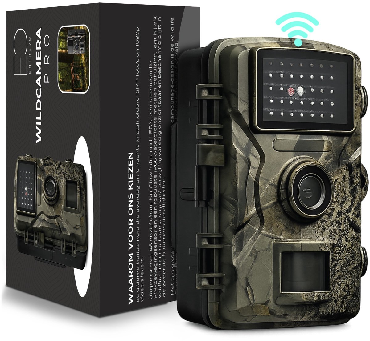 Wildcamera 1080P Full HD – IP66 Waterdichte Wildlife Camera – Nachtzicht Camera met Bewegingsdetectie – Trail Camera – Jachtcamera – Natuurcamera – Game Camera – 120° Groothoek – Outdoor Beveiligingscamera