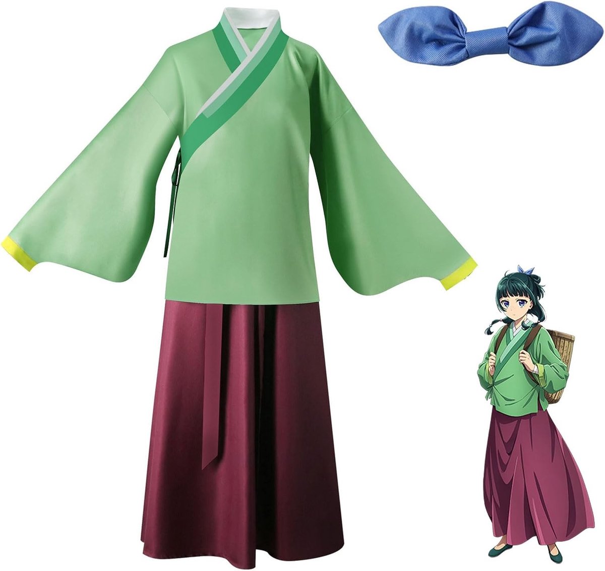 Maomao cosplay kostuum voor fans van anime en manga, perfect voor evenementen en verkleedpartijen