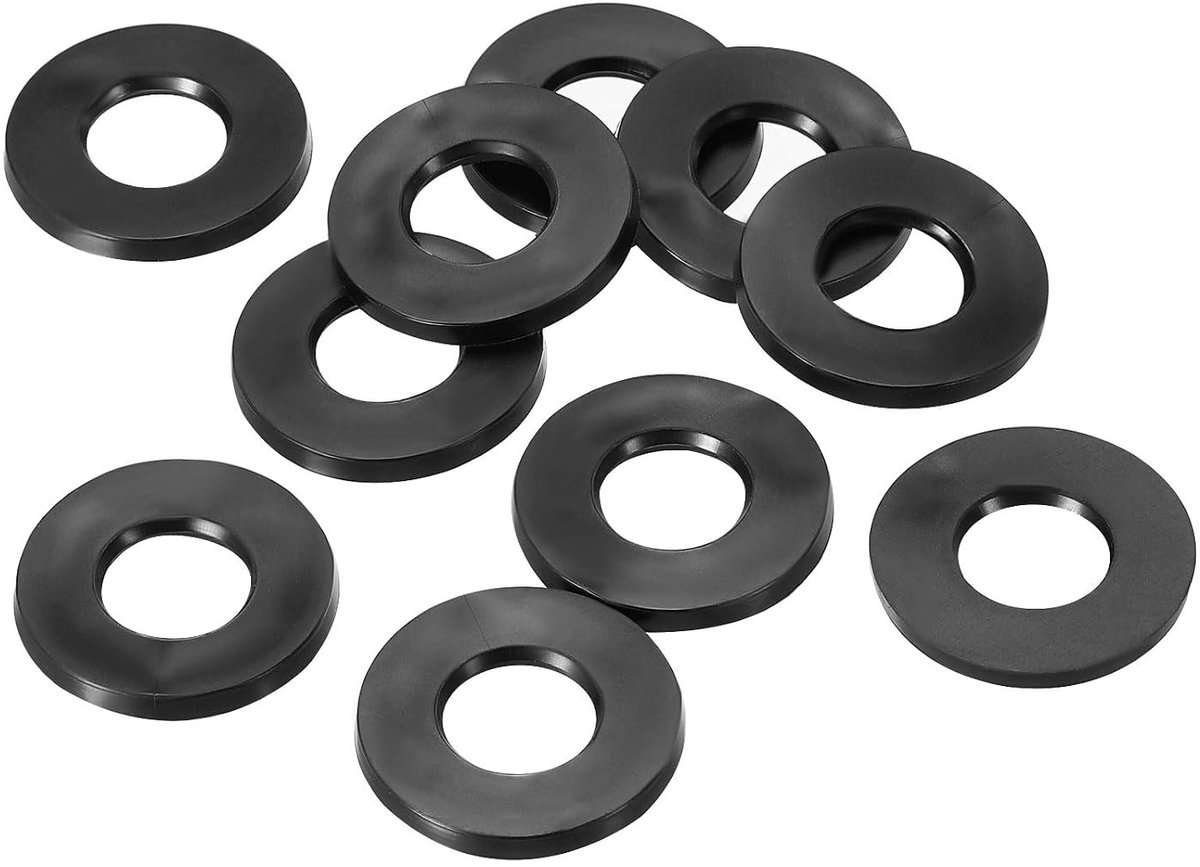 Rubber Flat Washers 40 Pack - 10mm ID, 20mm AD, 2mm Dikke Sealing Ringen voor Waterleidingen, Kranen en Slangen