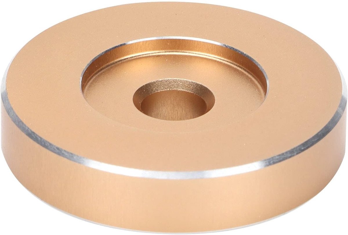 Aluminium Platendraaitafel Adapter - Goud - 7 Inch - Voor Grote Gaten Platen - Geschikt voor Meeste Platen