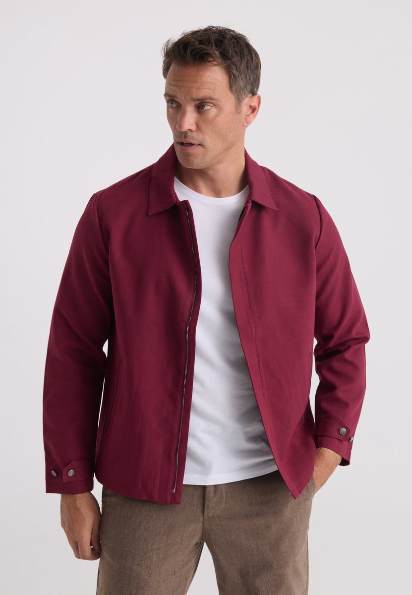Felix Hardy Jas Van Katoen-Linnen Mix Heren Bordeaux - S