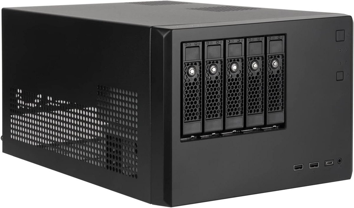 NAS Chassis - Opslag Server - Data Opslag - Hot-Swap Bays - 5 Bay - Zwart