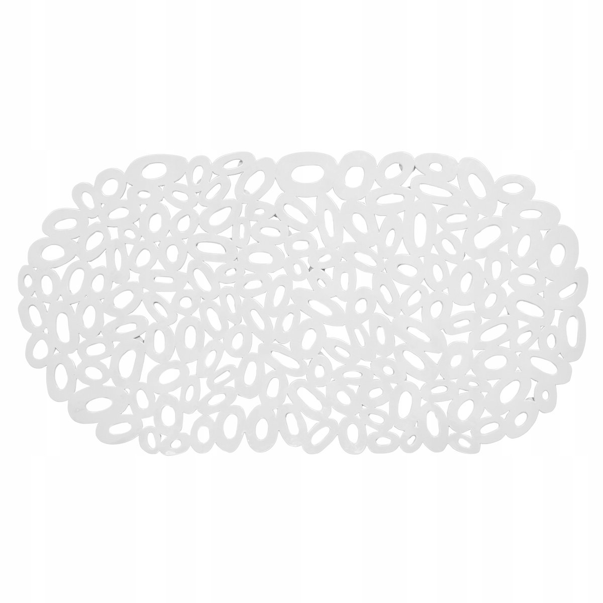 Antislip badmat douchebak/badkamer 68x38 cm ovaal wit PVC