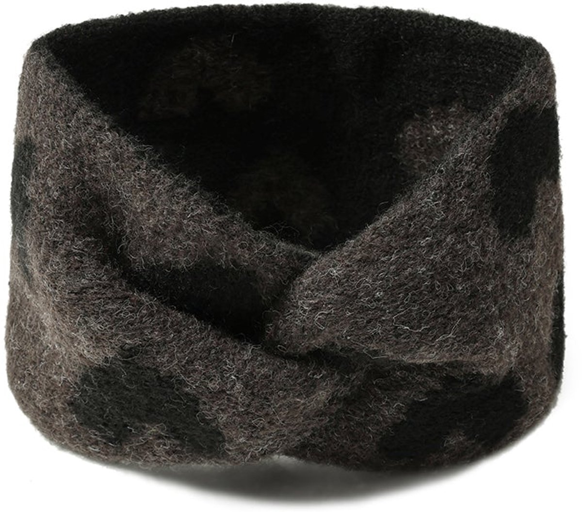 Haarbanden met hartjesmotief, geschikt voor dagelijks gebruik, van polyester. - donkerbruin
