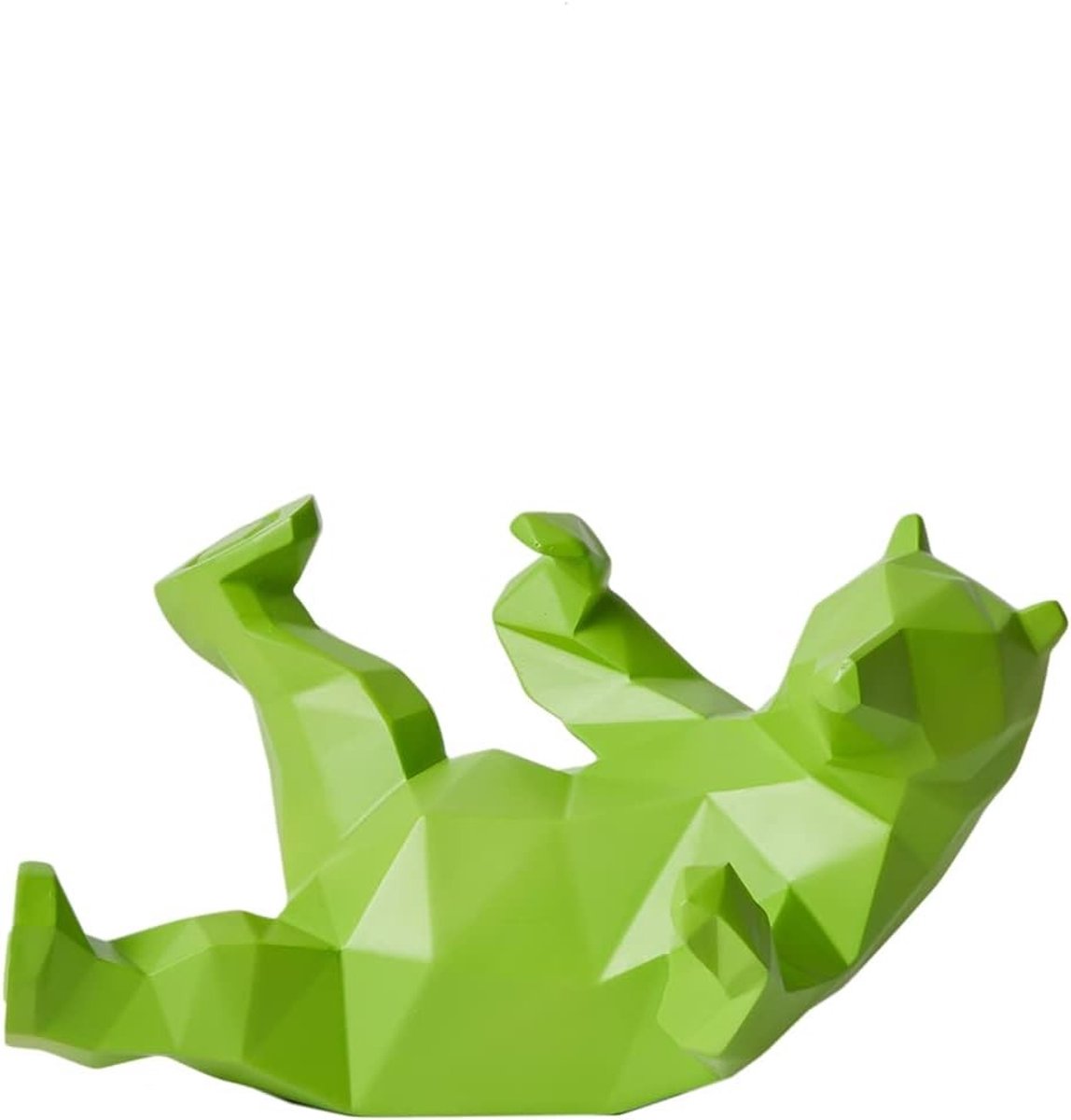 Moderne Beeldhouwwerk Beeld van een Beer - Dierenstandbeeld voor Woonkamer Decoratie - Polyresin Ornament 31 cm