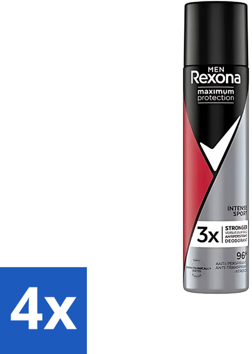 Rexona Men - Deodorant Spray - Maximum Protection - Intense Sport - Anti-Transpirant & Perspirant - 150ml - Voordeelverpakking - 4 stuks