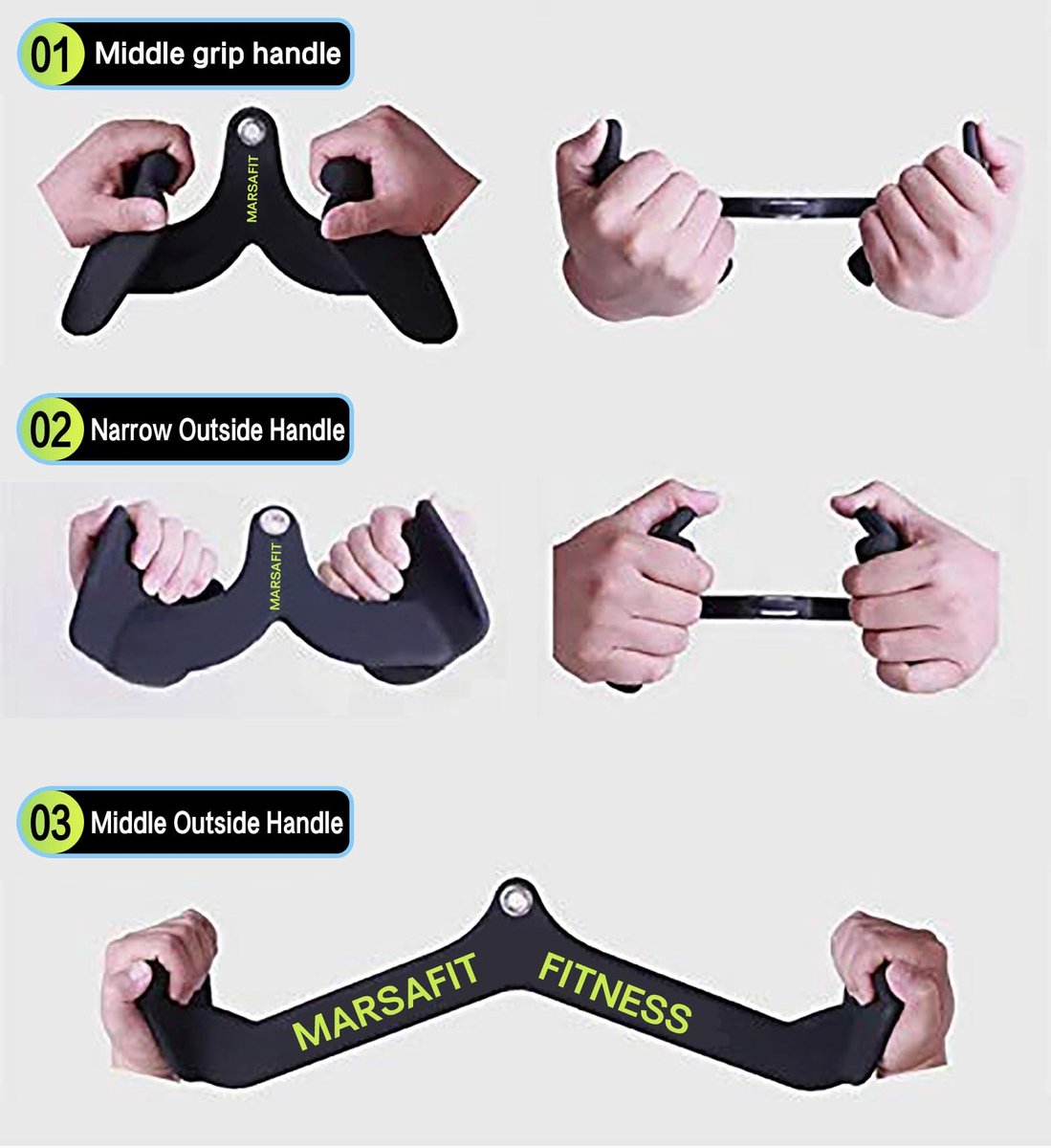 Roeistang voor Home Gym T-bar, V-bar, kabelhaspel, machineaccessoires, bicepsoefeningen, triceps-oefeningen - ShopVlot
