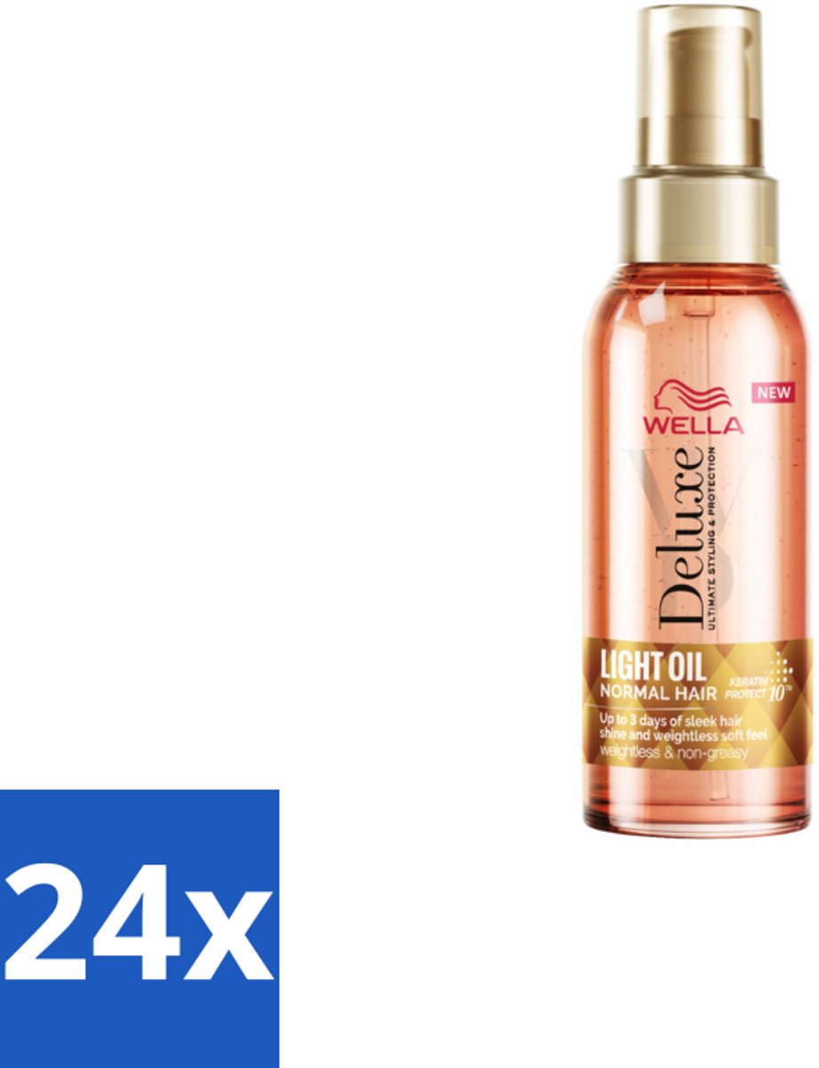 24 x Wella – Deluxe Oil Light – Haarolie – 100 ml - Haarolie - Glans - Gezond Haar - Voeding - Gladheid