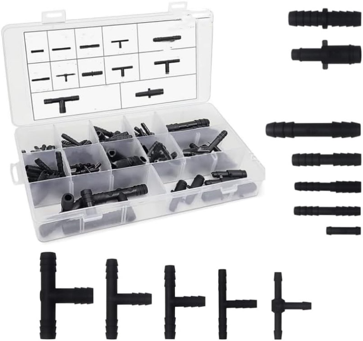 Hose Connector Set van 113 Stuks voor Tuin, Irrigatie en Slangen met T-Connector en Reducers