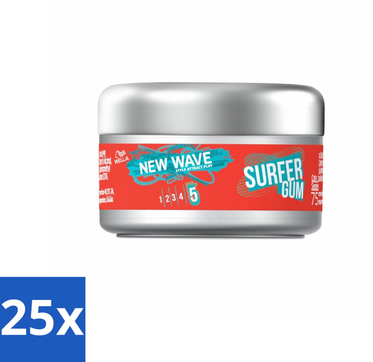 25 x Wella – New Wave Ultimate Effect Surfer Gum - 75 ml - Voordeelverpakking - 25 stuks