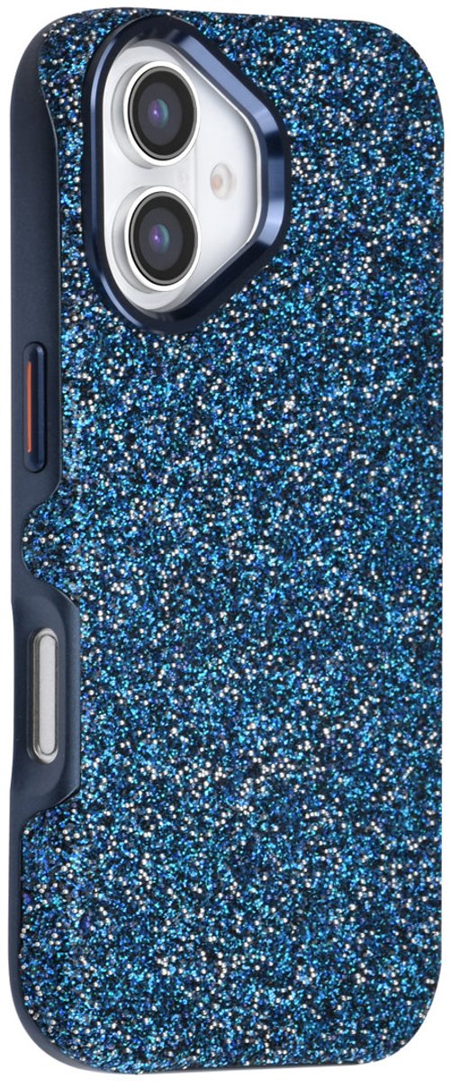 TUNIQ Backcover hoesje voor Apple iPhone 16 - glitter - Blauw