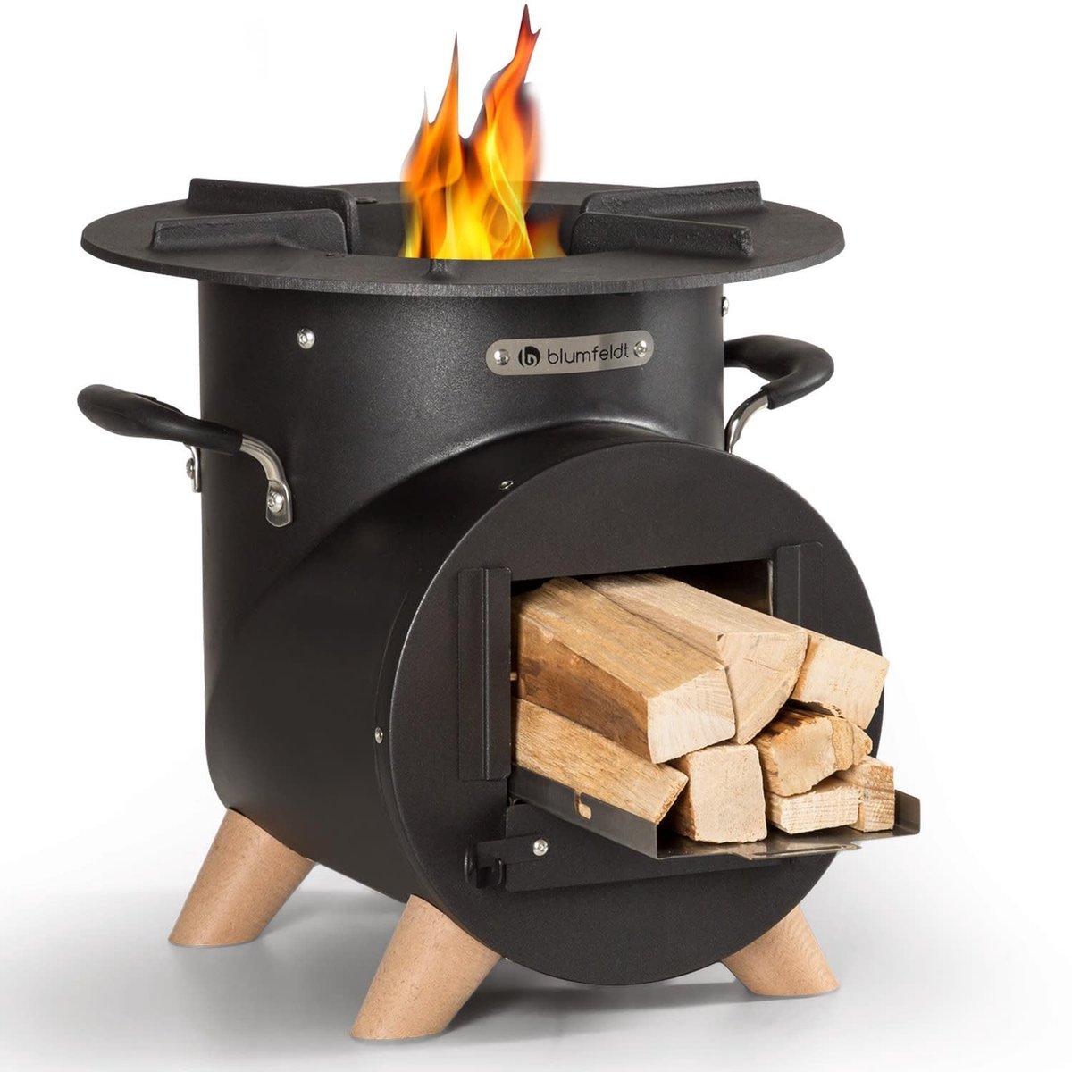 Elzusha - Buitenhaard met Grillrooster - Mobiel en Weerbestendig