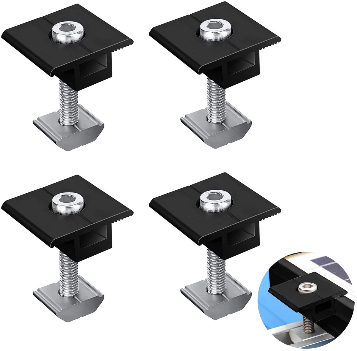 Elzusha - Set van 4 Aluminium Solar Paneelhouders voor Framed Panels