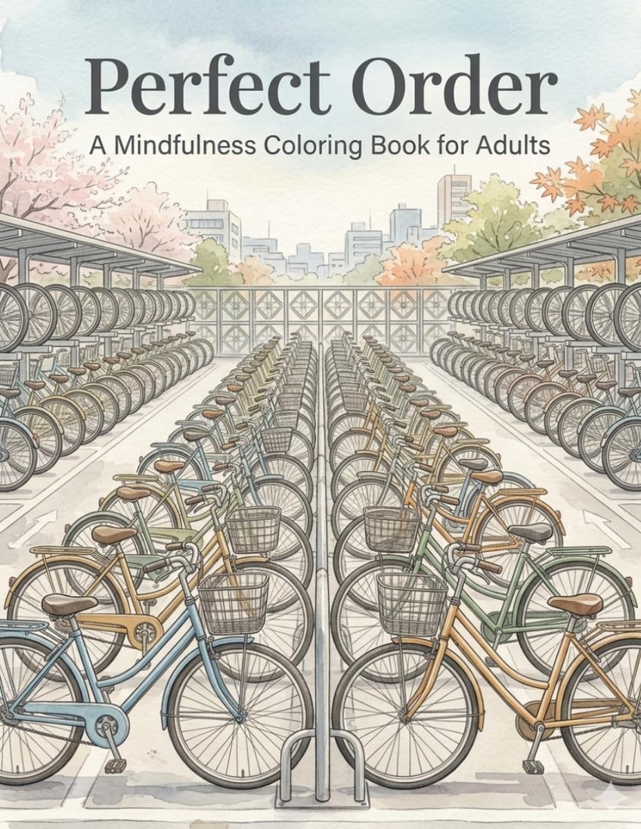 Perfect Order: A Japanese Bicycle Parking Coloring Book for Adults – Mindfulness, Stress Relief, and Intricate Urban - ShopVlot