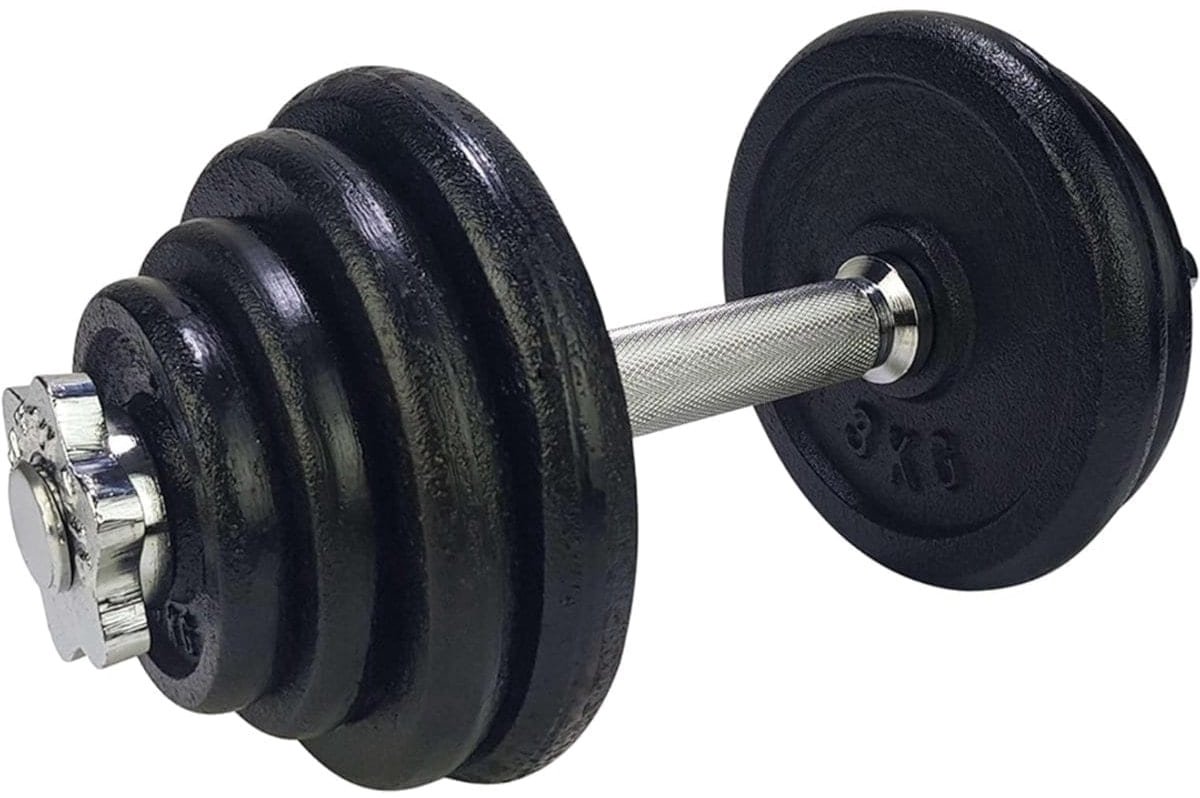 Klarven® Dumbells Verstelbaar - Dumbells Set - Compact Ontwerp, Eén Set Voor Meerdere Gewichten - Zwart - B 9 x D 30 x H 38 cm