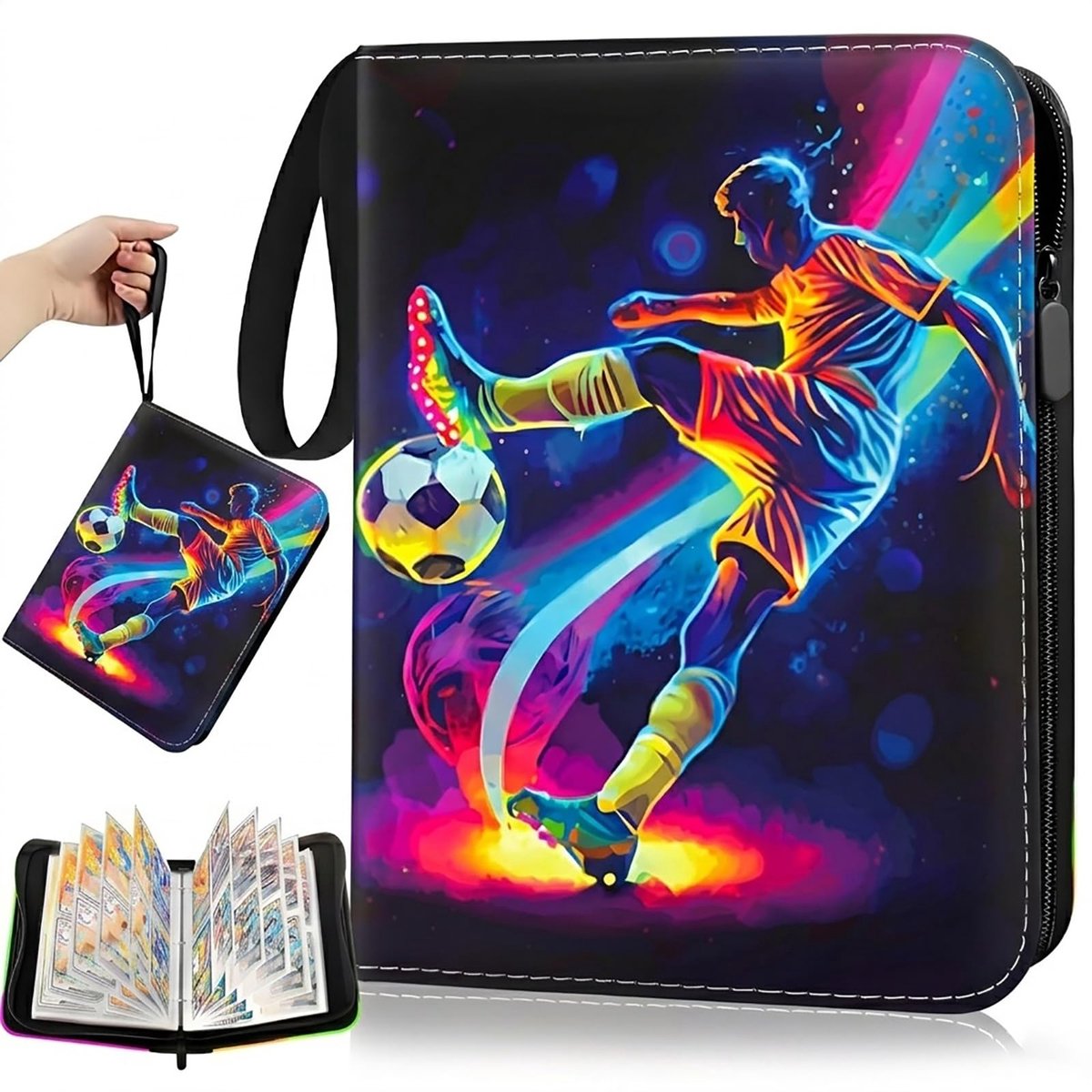 Verzamelkaartenalbum voor voetbalkaarten, 50 pagina's, 400 vakken (E) - ShopVlot