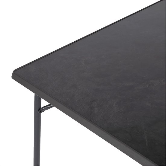 Bellano tafel sevelit dark grey 100 - Extra stevig Sevelit tafelblad met kunststof omranding - Zeer stabiel lichtgewicht stalen frame - Voorzien van stabilisatievoeten — afbeelding 4