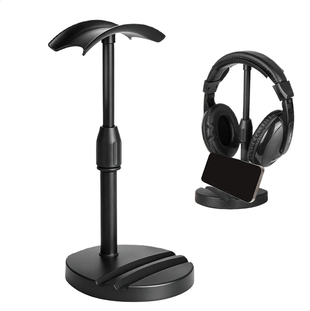 Hoogwaardige gaming headset houder met verstelbare hoogte, stevige antislip basis en multifunctioneel ontwerp voor optimale organisatie van je hoofdtelefoon.