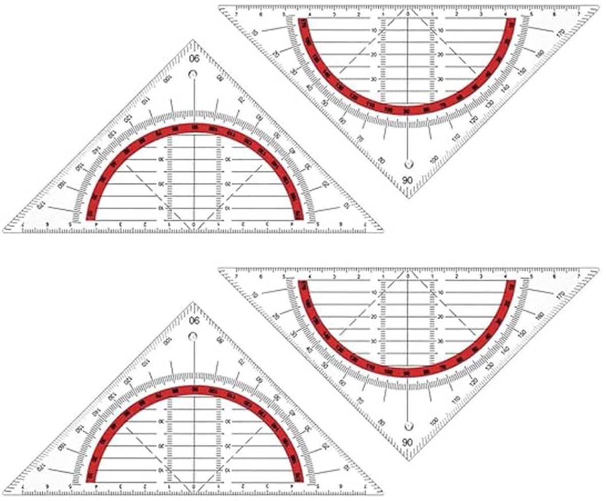 Solidchoice - Set van 4 Geometrische Hoeklinialen van Plexiglas 160 cm