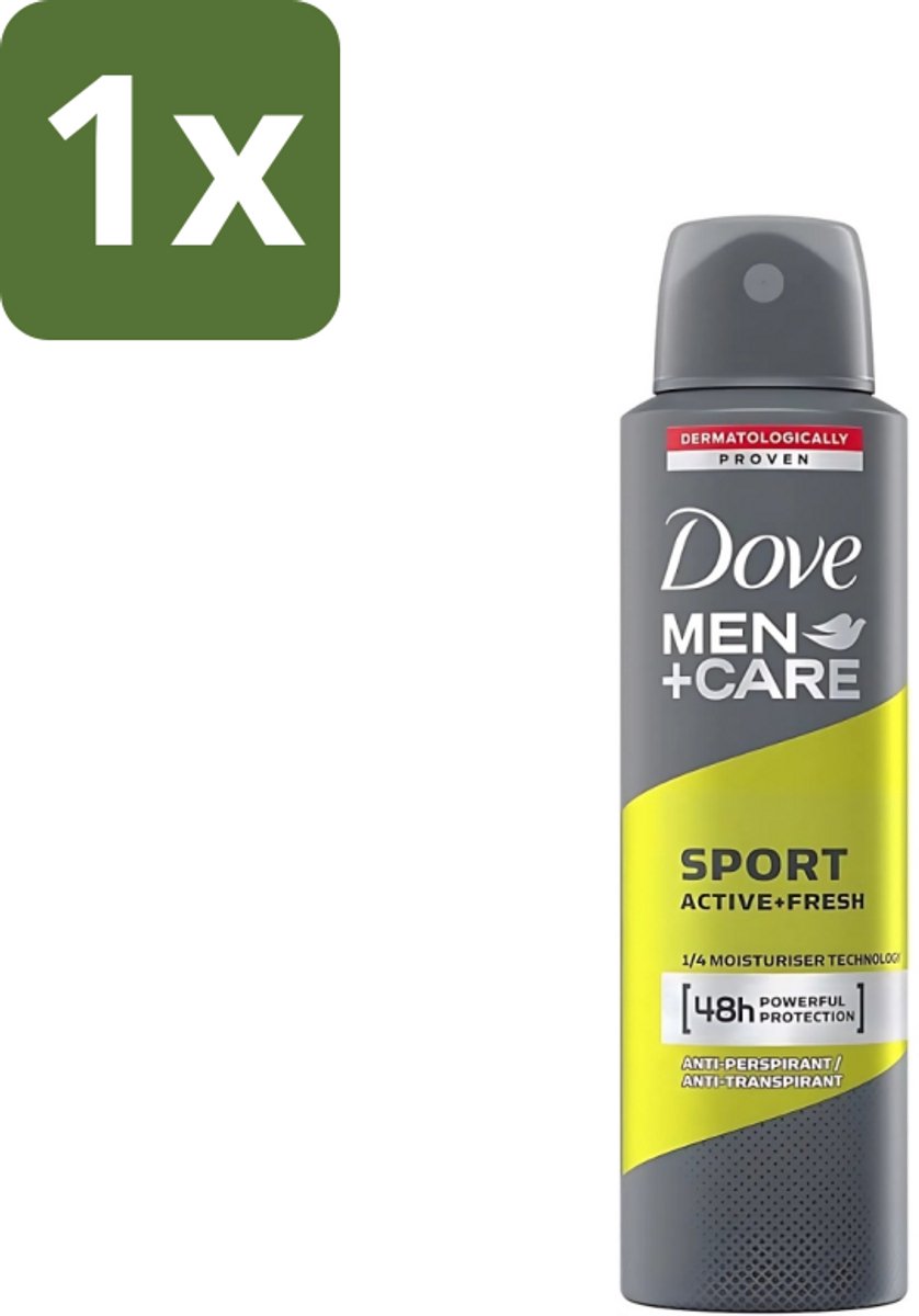 1 x Dove - Deodorant - Men Care Sport Active Fresh - Verfrissend en energiek - 150 ml - Sport Deodorant - Actieve Mannen - Zweetgeur - Frisheid - Energie