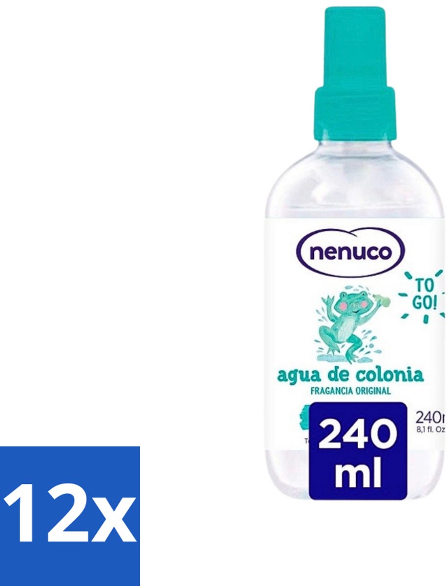 12 x Nenuco - Cologne - Eau de Cologne - Originele Geur - Sprayflacon - 240 ml - Nenuco Cologne - Eau De Cologne - Frisse Geur - Baby Cologne - Kind Cologne