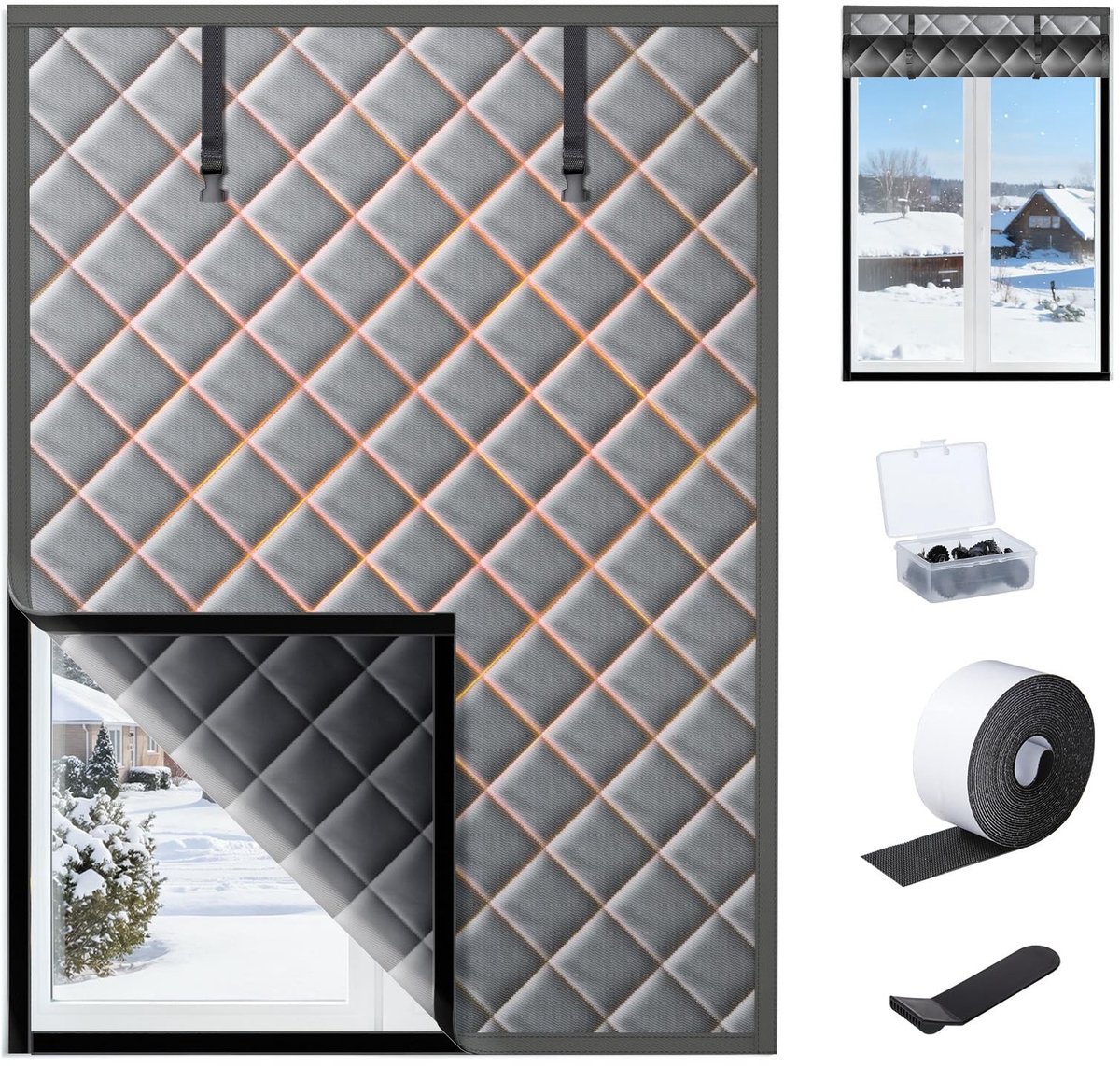 Solidchoice - Raamisolatiefilm, 100 x 63 mm, Energie Besparend en Privacy Beschermend
