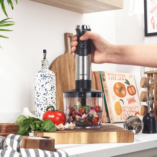 Keukenmachine Set - Mixer Hakker - Maaltijd Voorbereiden - Variabele Snelheden - 500ml Kom - Zwart — afbeelding 5