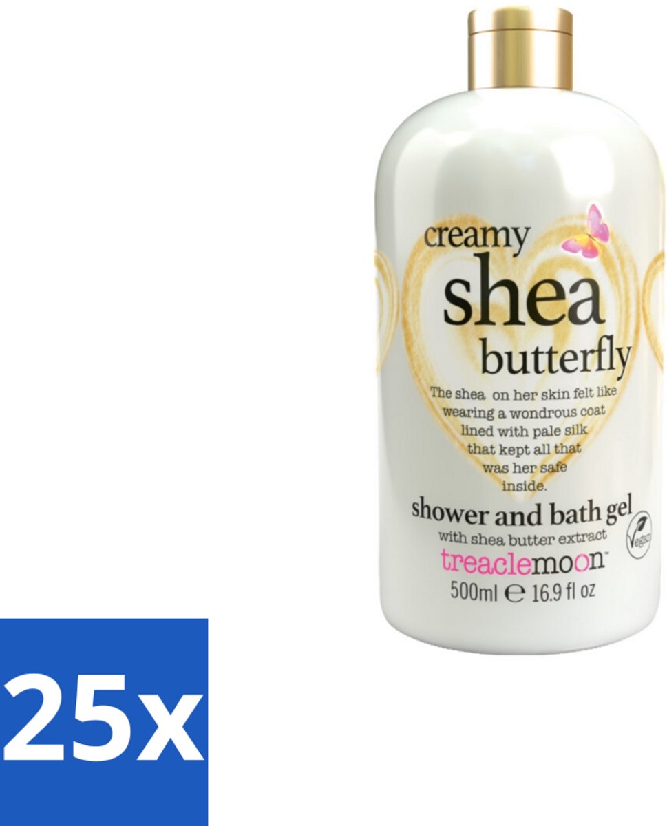 Treaclemoon – Bad- & Douchegel – Creamy Shea Butterfly – 500 ml - Bulkverpakking - 25 stuks