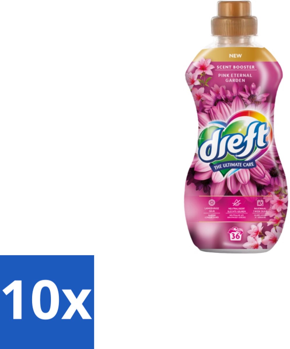Dreft – Pink Eternal Garden – Vloeibare Geurbooster – 720 ml – 36 wasbeurten - Bulkverpakking - 10 stuks
