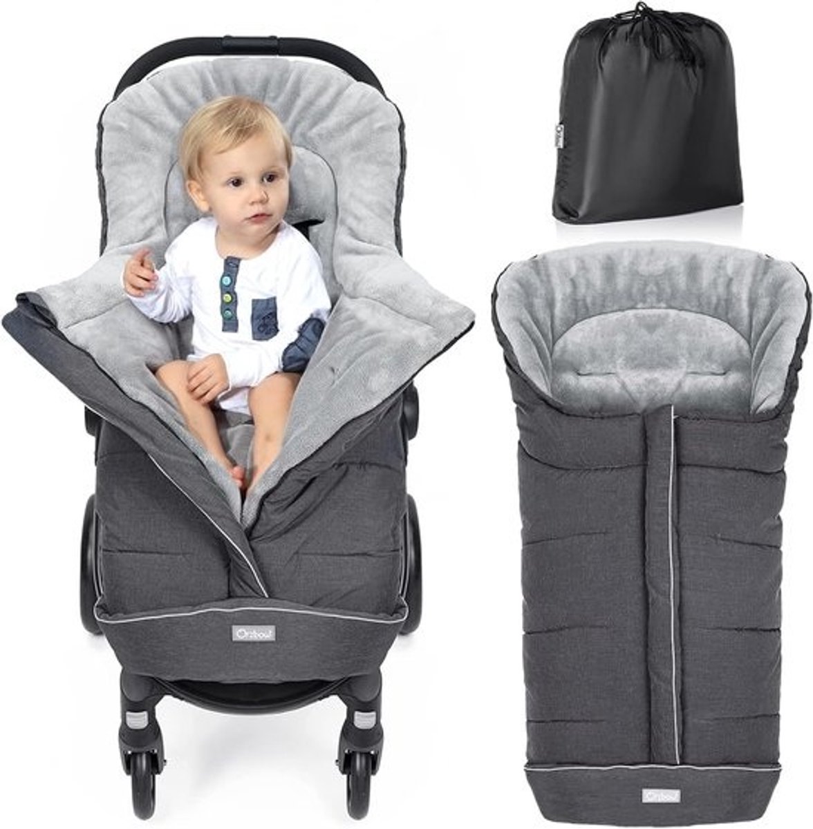 Warme Wintervoetenzak Kinderwagen - Waterdichte Thermofleece Voetenzak voor Buggy en Wandelwagen