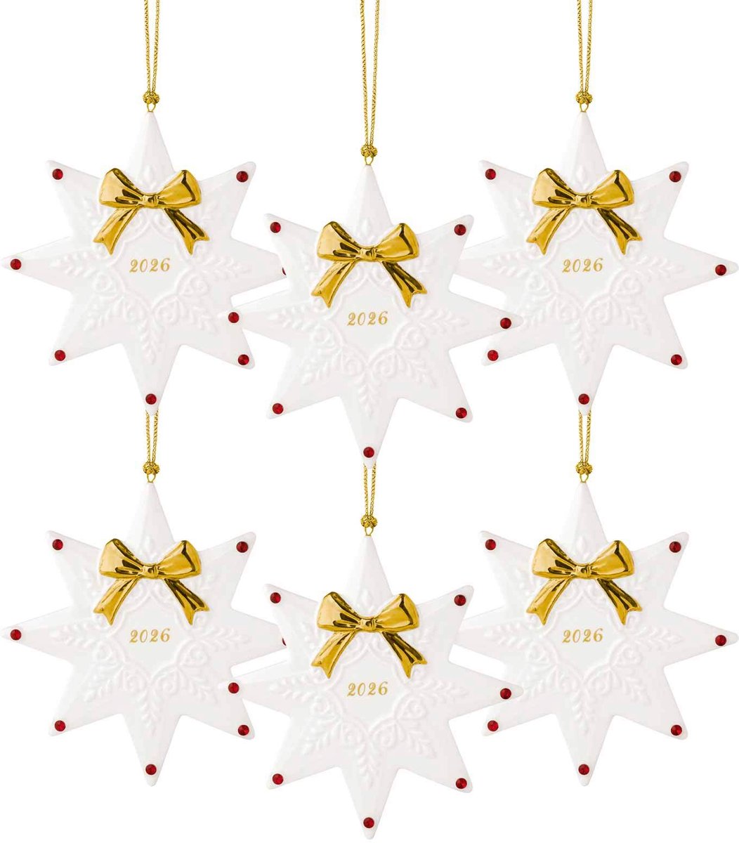 Ornamente Stern 2026 Christmas Classics 0,9 x 11,3 x 11,3 cm Set van 6