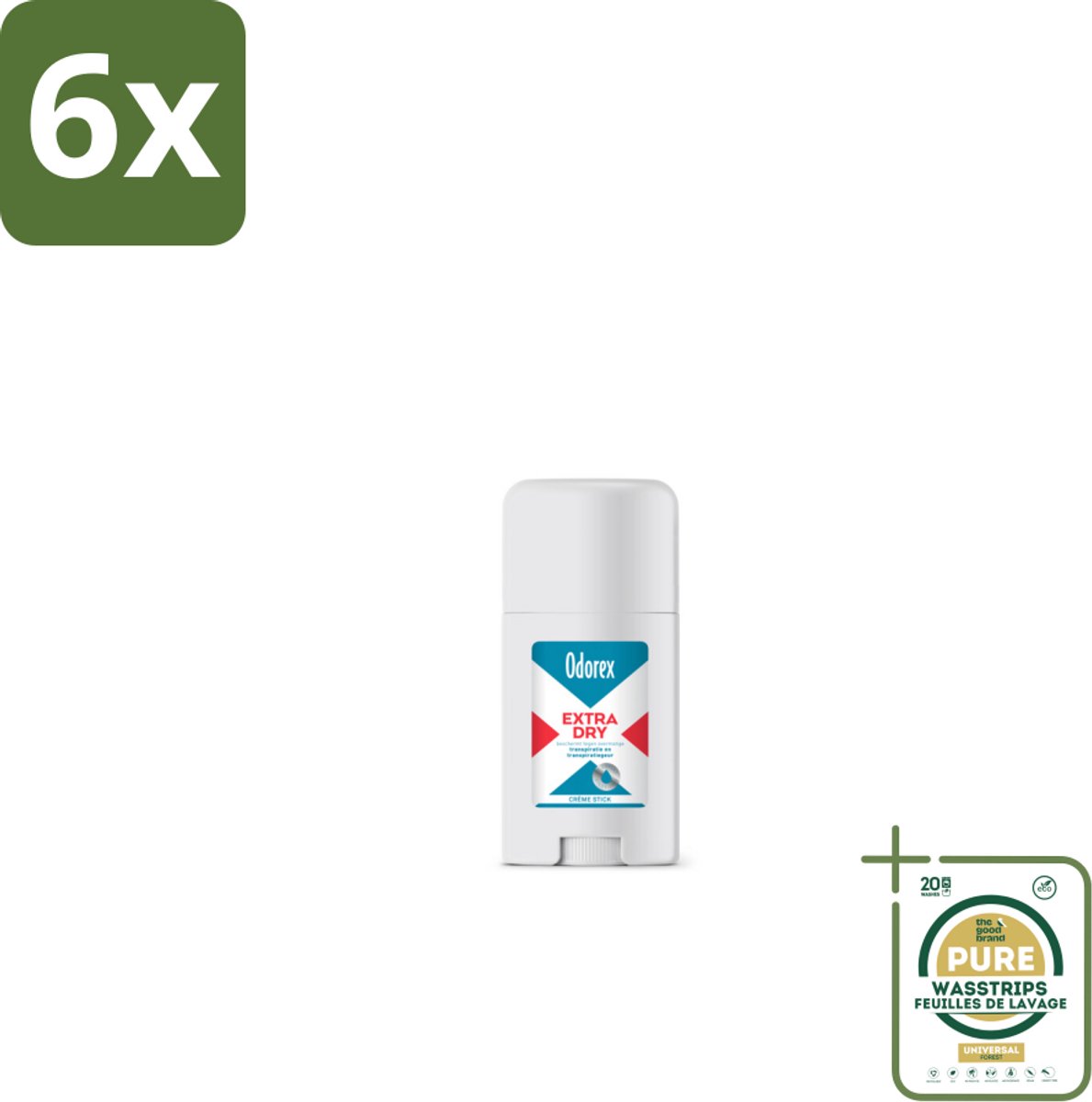 Odorex Extra Dry Stick 40 ml - Voordeelverpakking - 6 stuks - Droog - Zweetvermindering