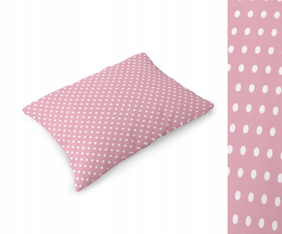 Kussensloop 70x80 cm - 100% Katoen met Stippenpatroon in Roze