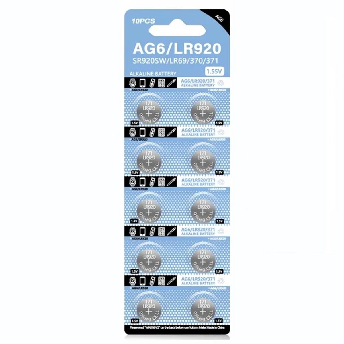 Elzusha - Alkaline Knopcelbatterijen 1.5V Set van 10