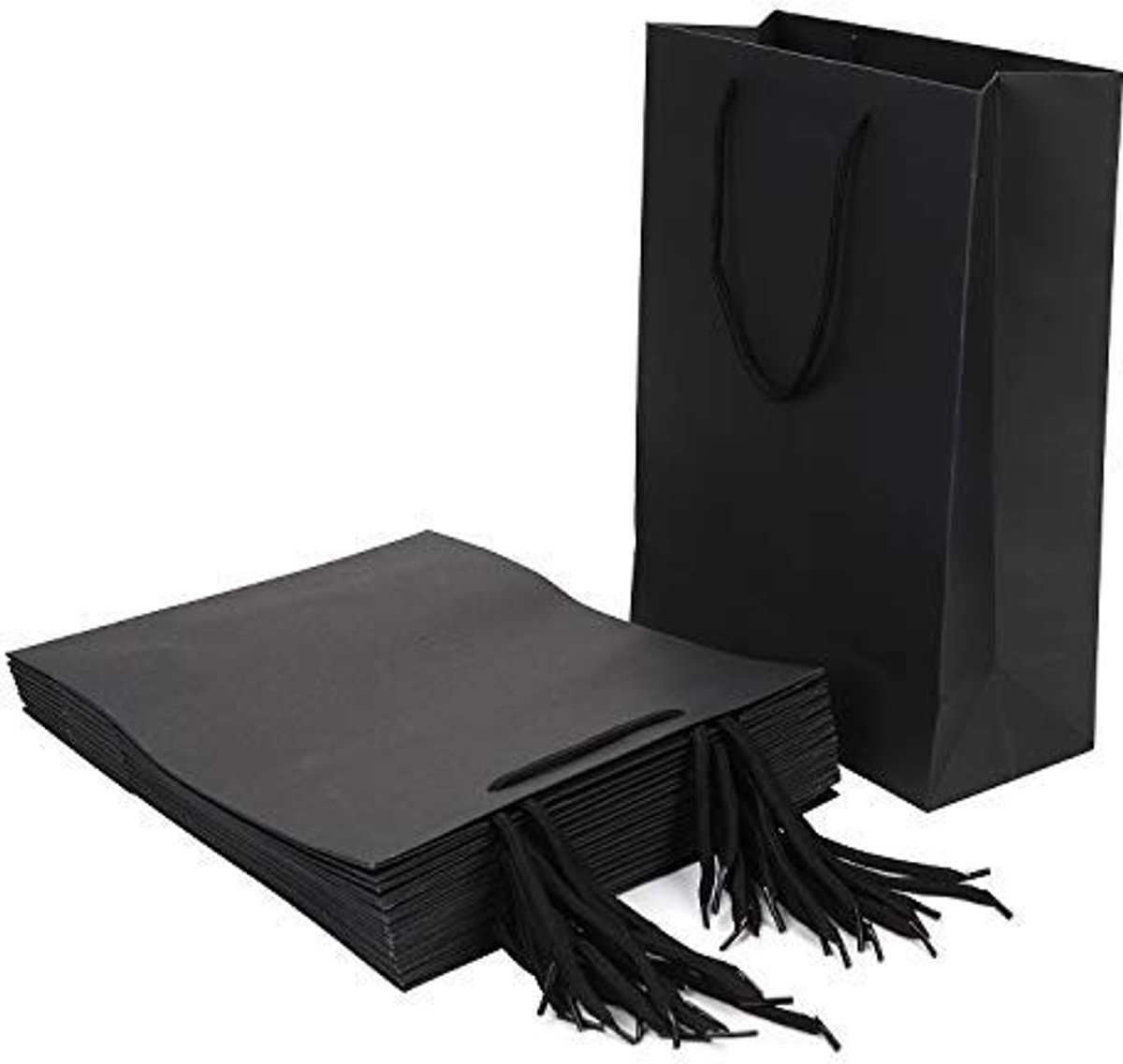 Elzusha - Set van 10 Kraft Papieren Cadeauzakken met Handvat