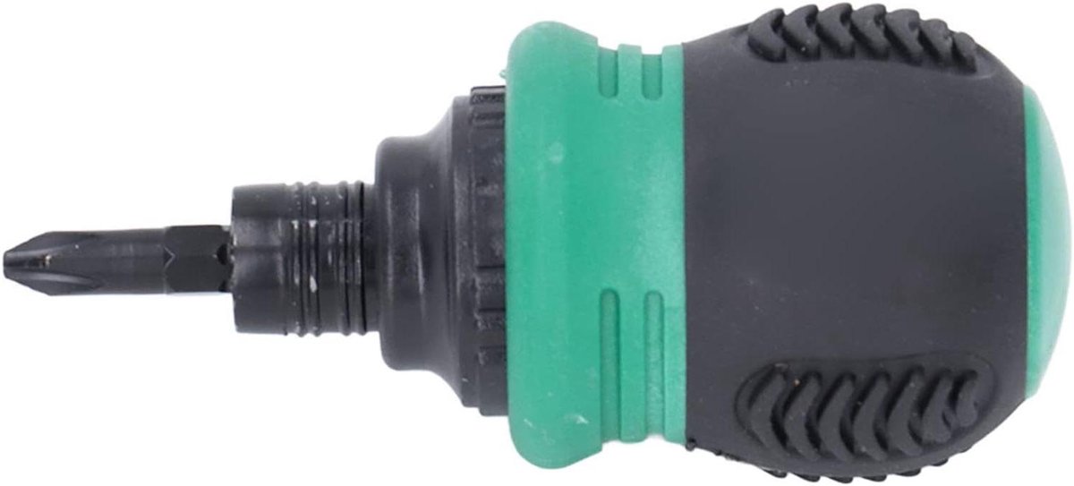 Kruiskopschroevendraaier - Magnetische punt - Elektronische reparaties - Chroom-vanadiumstaal - 138 x 41 mm - Groen