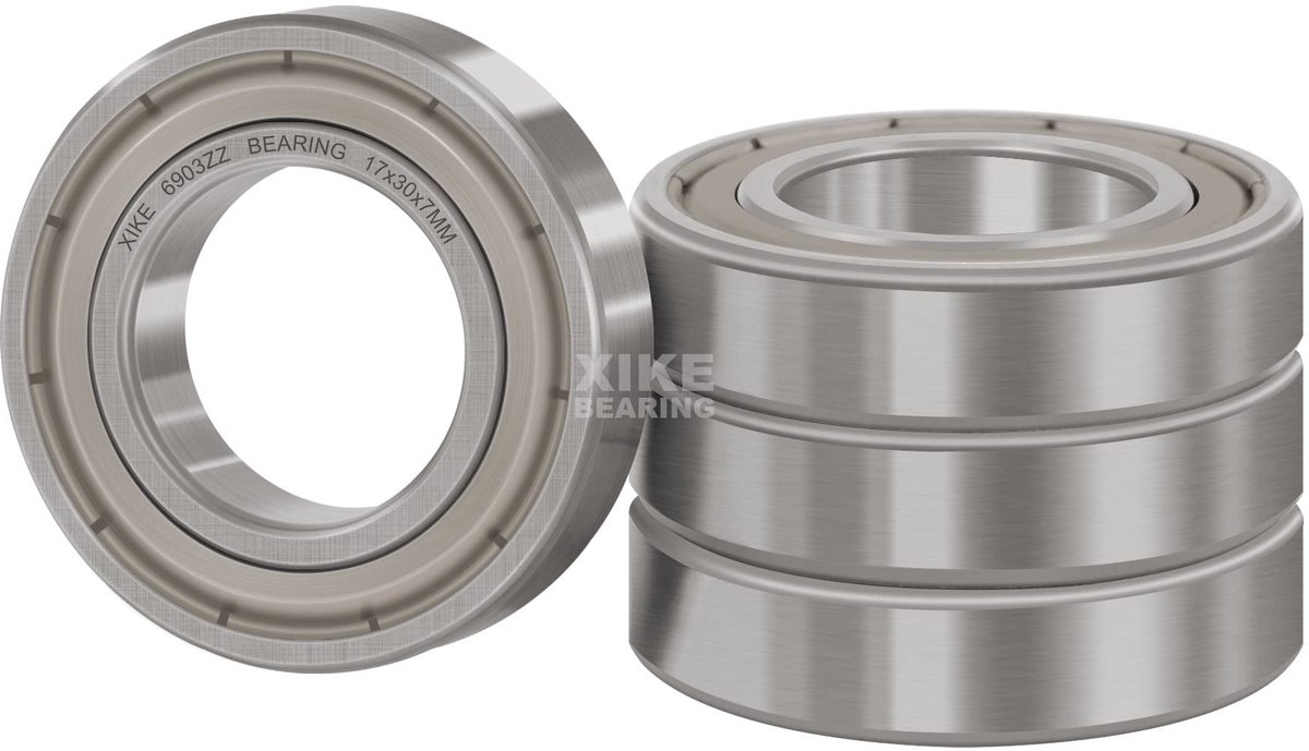 Elzusha - 4 Stuks Sealed Kogellager 17x30x7mm met Dubbele Metaalafsluiting