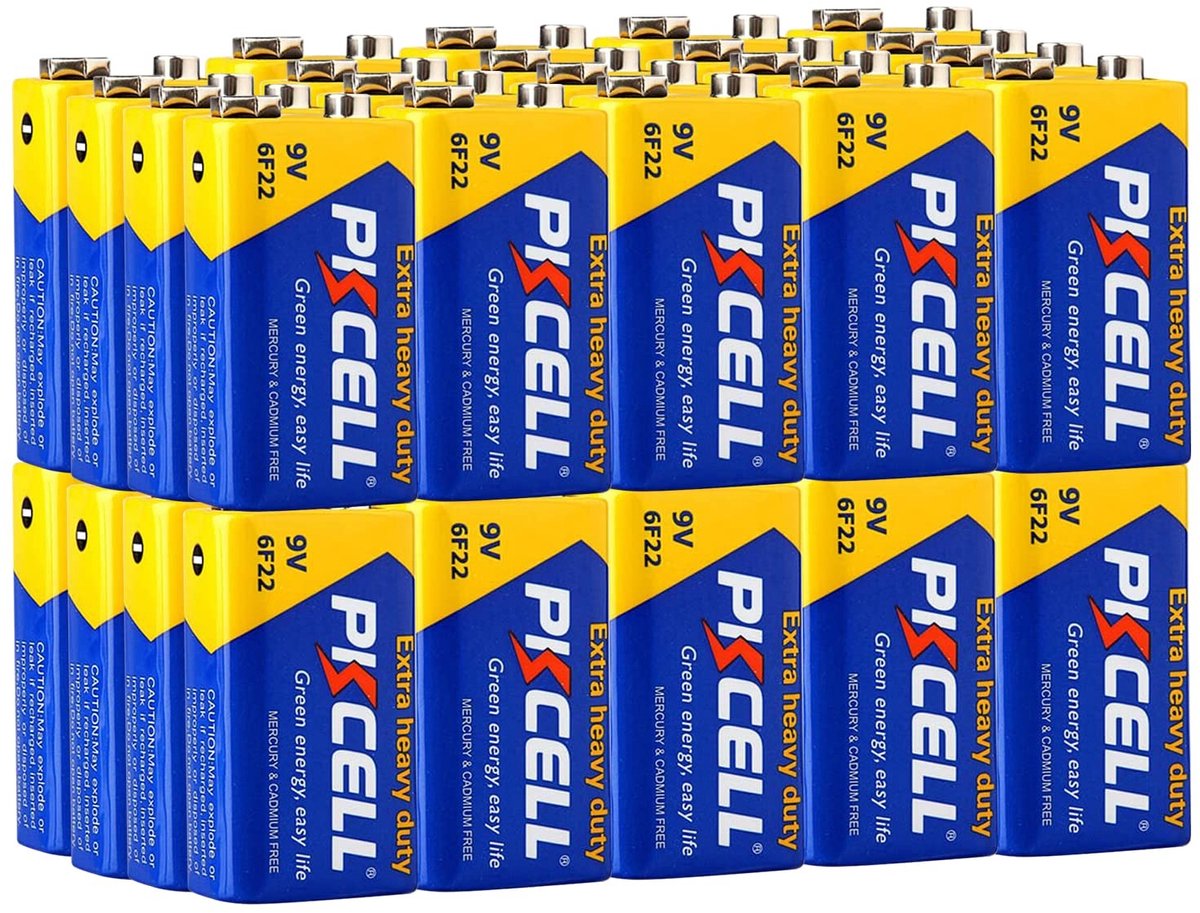 Elzusha - 40 Stuks 9V Alkaline Batterijen voor Diverse Toepassingen