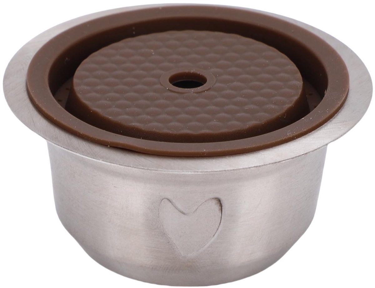 Elzusha - Herbruikbare RVS Koffiecapsule met Borstel en Lepel