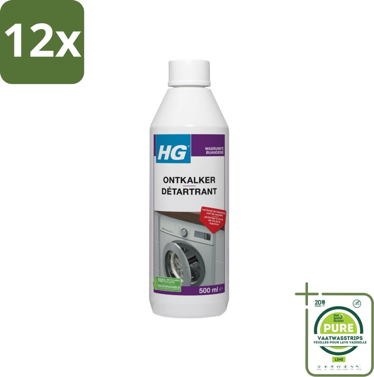 HG Ontkalker 500 ml - Voordeelverpakking - 12 stuks - Kalkverwijderaar - Ontkalker