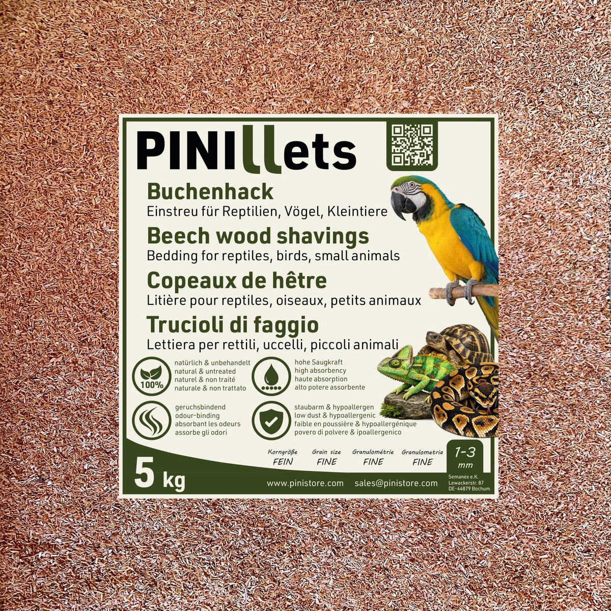 Elzusha - Fijne Beukenhoutsnippers 5 kg voor Dieren