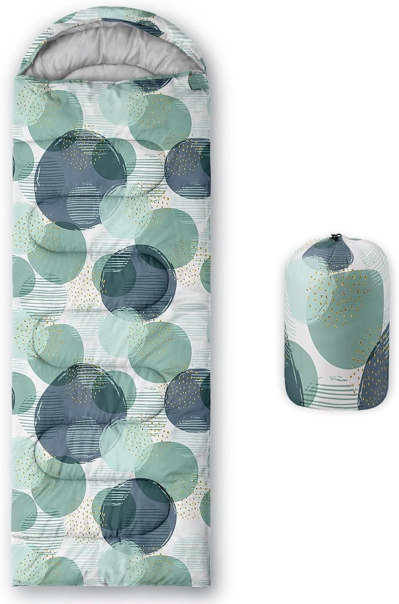 Waterdichte Mummyslaapzak voor Jongens en Meisjes, Ideaal voor Kamperen, Wandelen en Buitenactiviteiten met Compressiezak