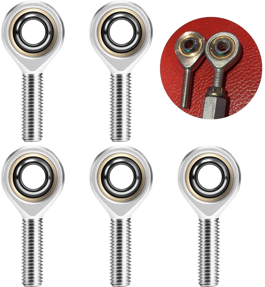 Set van 5 M5 Hinge Head Lagers met Zelf Smerende Balgewrichten voor Stuurstangen en Koppelingen