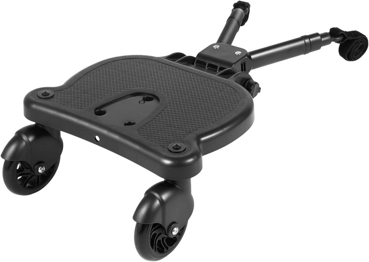 Meerijdplank Kinderwagen - Extra Plank - Comfortabel Reizen - Universele Pasvorm - 25 kg - Zwart