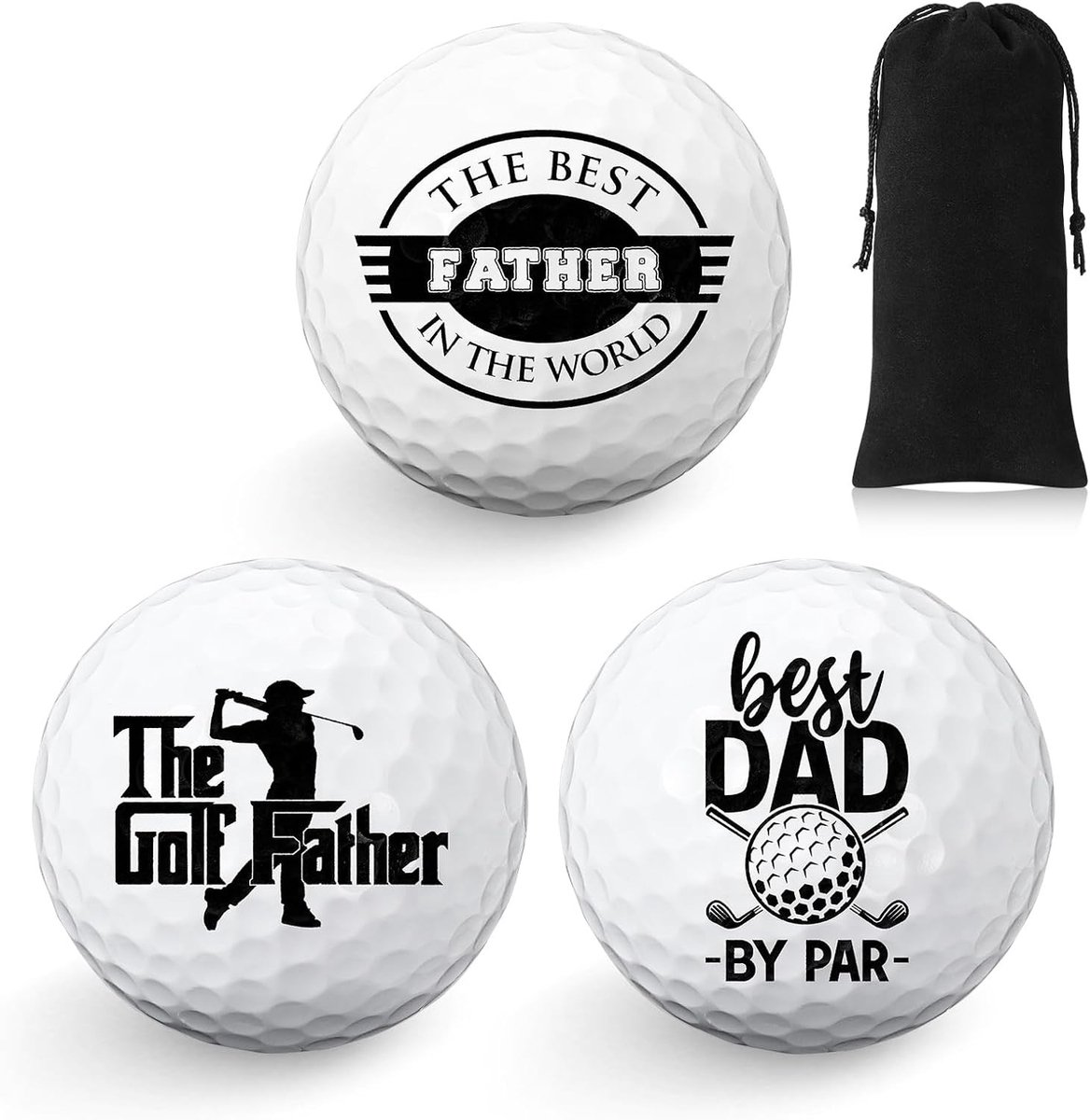 3 Stuks Golfballen Cadeauset voor Verjaardag - Grappige Golfballen voor Mannen en Vader, Ideaal voor Golf Enthousiastelingen
