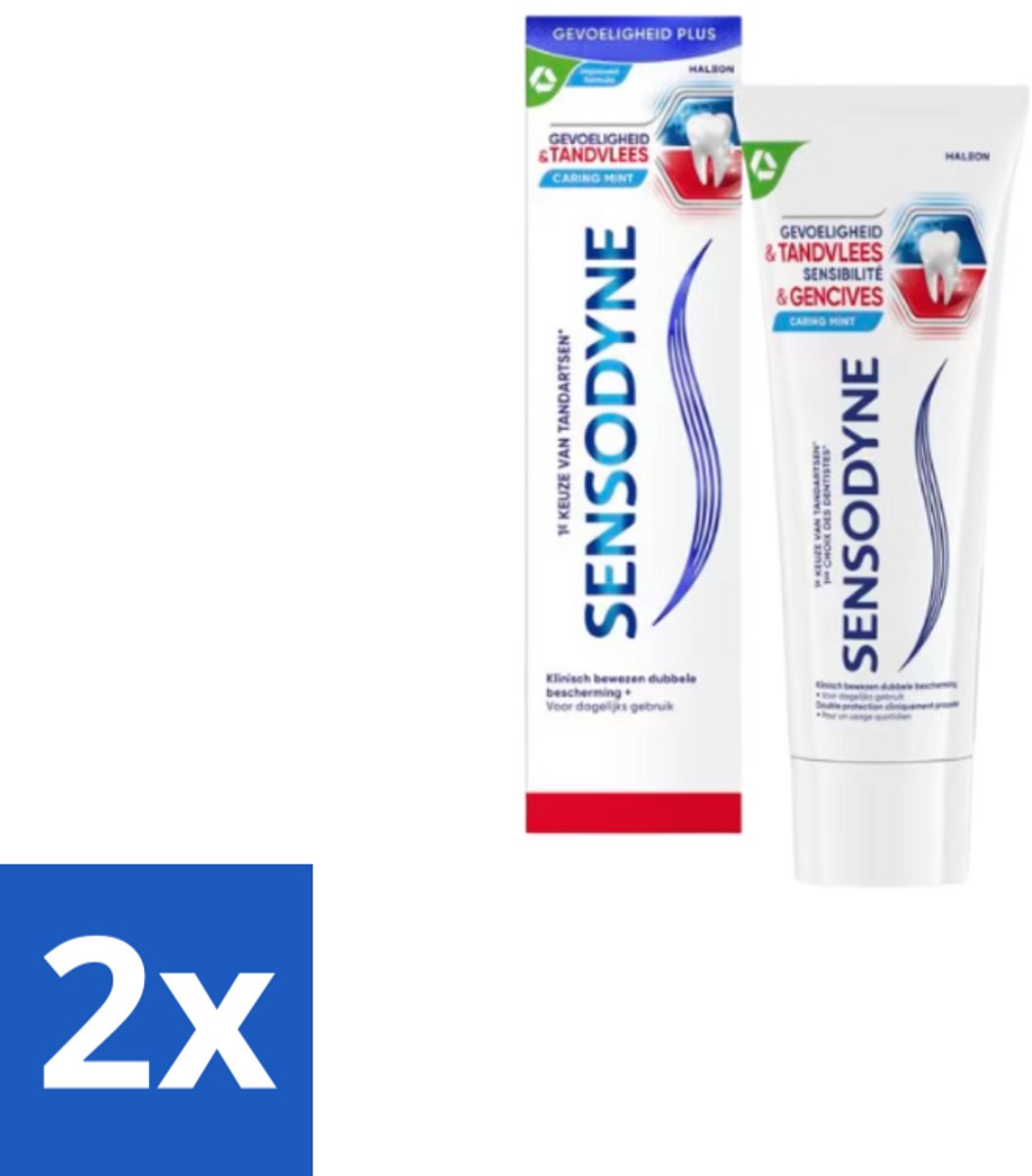 2 x Sensodyne – Tandpasta – Gevoeligheid & Tandvlees – 75 ml - Gevoelige Tanden - Tandvleesbescherming - Tandgevoeligheid - Tandplak - Gaatjes