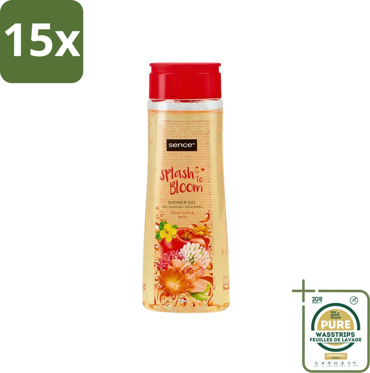 15 x Sence - Body-X Twilight Amber - Douchegel - Voor Vrouwen - 500 ml - Grootverpakking - Douchegel Voor Vrouwen - Fruitige Geur - Bloemige Geur - Douchegel Voor Dagelijkse Gebruik - Verzorgende Douchegel