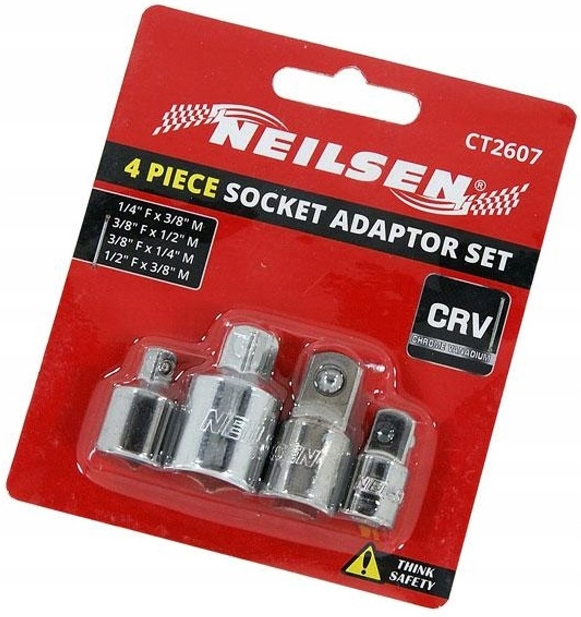 Adapterset 1/4, 3/8, 1/2 inch - Ratel & Schroefmachine Adapters