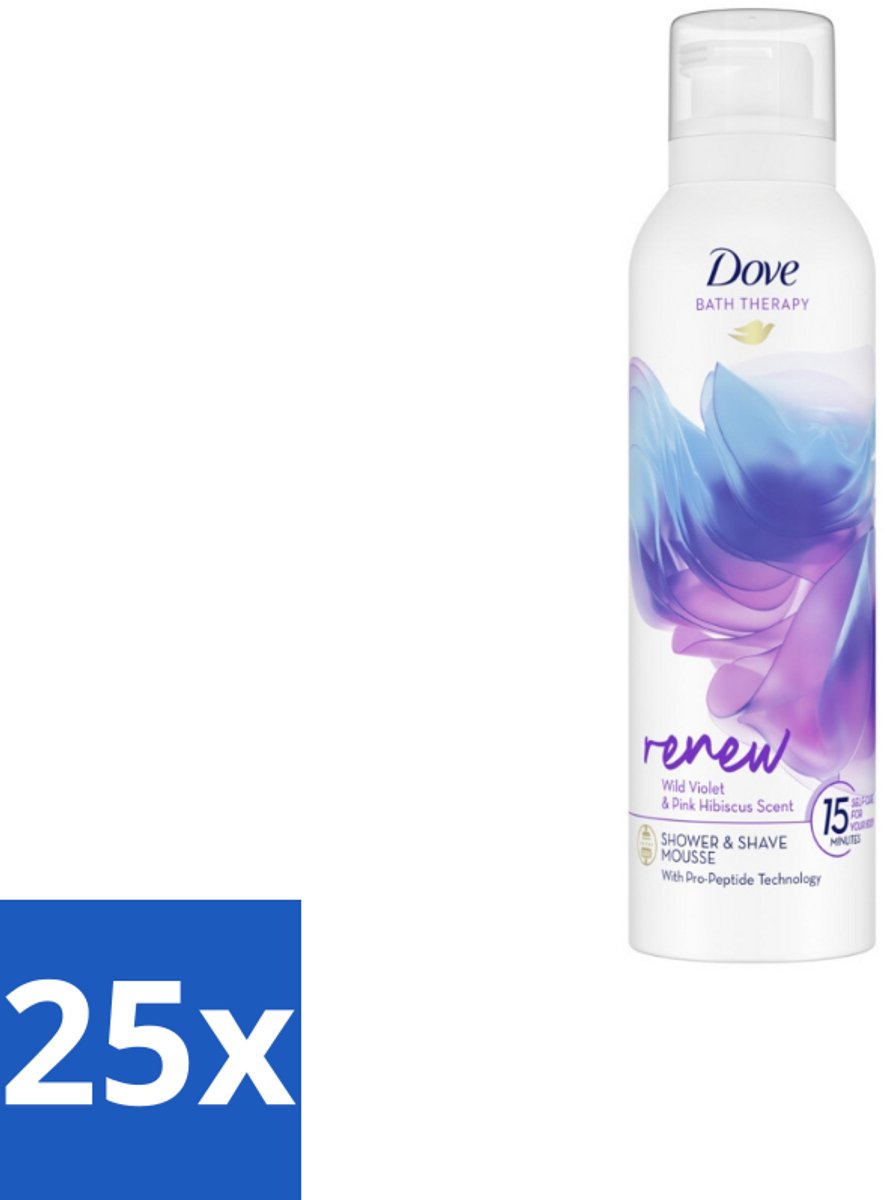 Dove – Douche- & Scheerschuim – Bath Therapy Renew – 200 ml - Bulkverpakking - 25 stuks